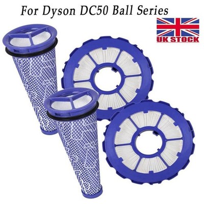 4Pack für Dyson DC50 Ball Animal Multi Floor DC50i Pre & Post Motor HEPA-Filter