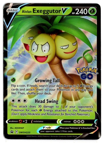 Alolan Exeggutor V SWSH225 Sword & Shield Black Star Promo Holo