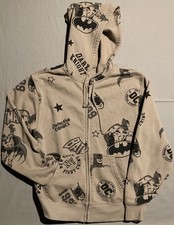 Batman Zipper Sweatshirt Hoodie Size Small Detective Comics Dark Knight Logo