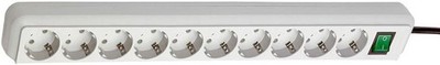 BRENNENSTUHL - Eco-Line Euro 10 Gang Extension Lead, 3m, Grey
