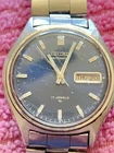 Vintage Seiko Automatic 17 Jewels Gray Dial 38mm 7009-8028 Working