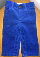 Vintage Little Lee Riders Corduroy Blue Pants Size 12 Snap Inner Legs