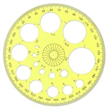 Circle Template 360  Protractor Round Stencil, Plastic Circle Ruler for Dra