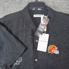 Cleveland Browns Tommy Bahama Men 100% Silk Camp Hawaiian Shirt Small NEW $188