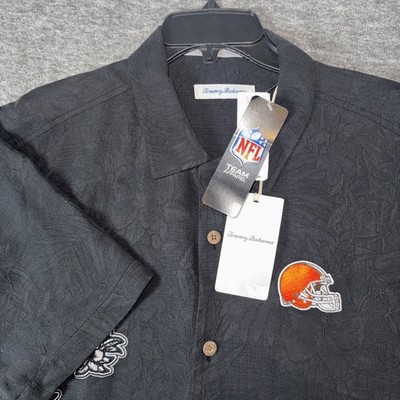 Cleveland Browns Tommy Bahama Men 100% Silk Camp Hawaiian Shirt Small NEW $188