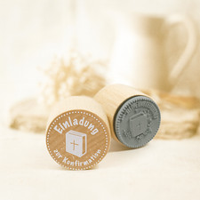 Motivstempel Einladung zur Konfirmation Stempel Textstempel Geschenkanhänger