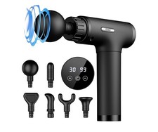 Massage Gun, Black Massage Gun Deep Tissue, Handheld Back Massager for Athletes