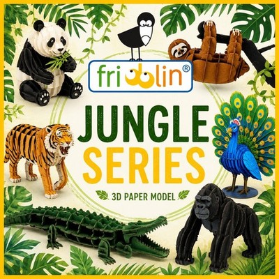 Fridolin 3D Jungle Animals Paper Model   Made in Germany  