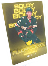 Matt Boldy 2022-23 Upper Deck Series 2 Fluorescence Gold /150 #F-26 Rookie RC