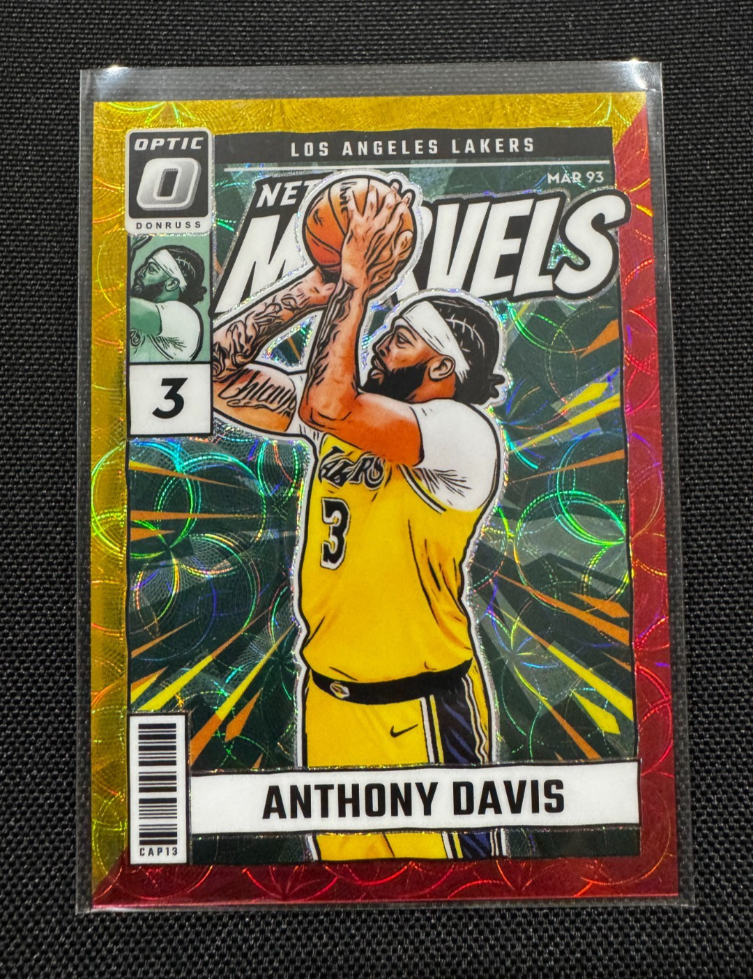 2024-25 Panini Donruss Optic ANTHONY DAVIS Net Marvels Red/Gold Intl 71/99