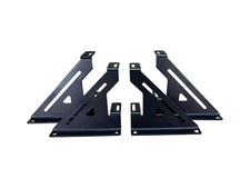 2RACK 2 Channel Amplifier Rack, Steel, Black Powder Coated, Bracket Mount, 24 Wa