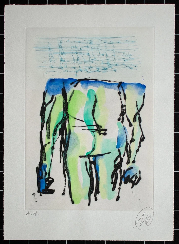 Markus Lüpertz Kunst Regeln geben Neoexpressionismus aqua Radierung Buch 2005 EA - Bild 3 von 4