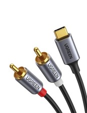 UGREEN USB C to RCA Audio Cable Type C 2RCA Male Jack Plug Adapter Black