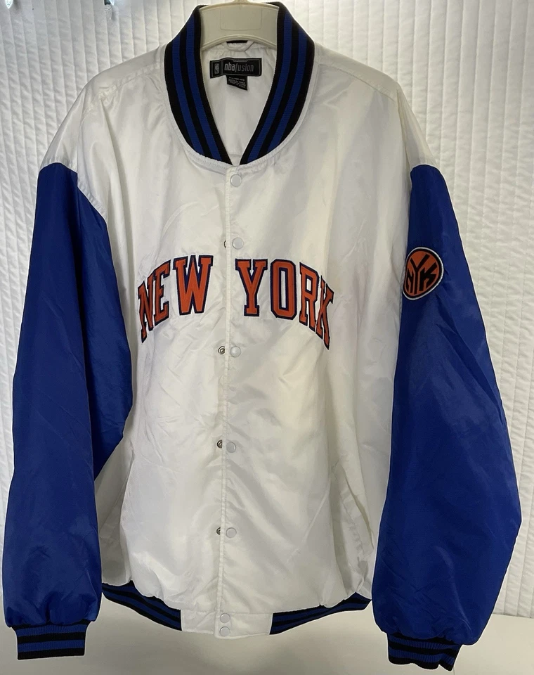 Chaqueta de satén vintage Reebok NBA Fusion New York Knicks 4XL hecha en Corea  Foto 2 de 4