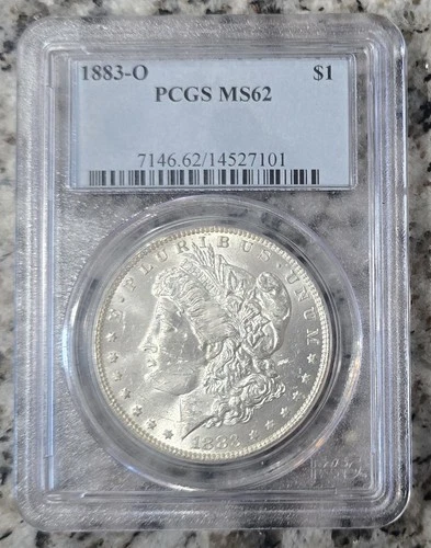 1883-O $1 Morgan Silver Dollar Brilliant White - PCGS MS62 New Orleans Mint