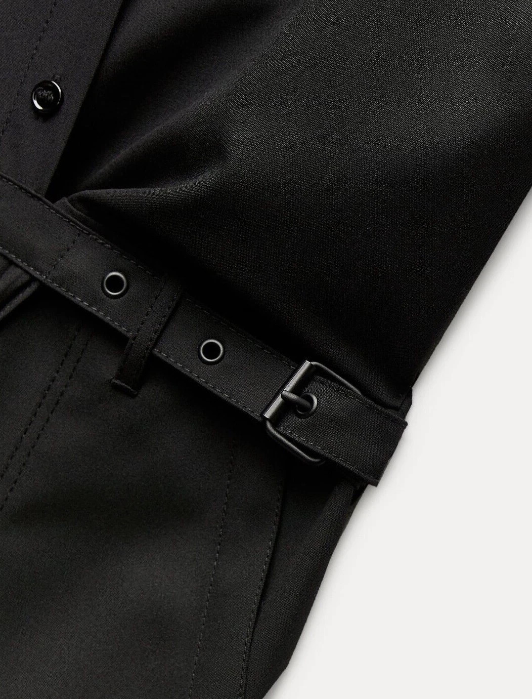 ZARA WOMAN SIZE M MIDI ZW COLLECTION DRESS WITH PLEATED SKIRT BLACK 4786/339 NEW thumbnail 12