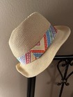 RARE Disney Aulani Ko Olina Hawaii Straw Sun Hat Fedora Colorful Silk Trim Adult — photo 4