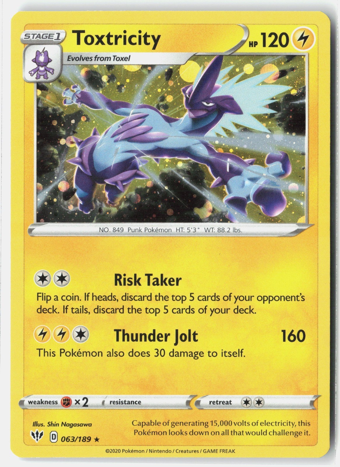 Toxtricity - (Cosmos Holo) Promo Holo Miscellaneous Cards & Products 063/189 NM