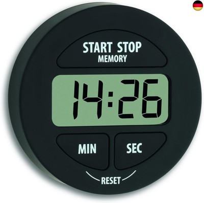 TFA Dostmann Digitaler Timer und Stoppuhr, 38.2022.01, klein und handlich,