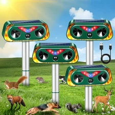 2025 Solar Animal Repellent Ultrasonic Cat Repellent Outdoor with Motion Sens...