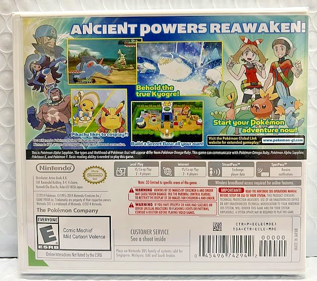 Pokemon: Alpha Sapphire (Nintendo 3DS, 2014) for sale online