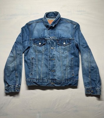 Levi Strauss & Co Mens M Denim Trucker Jacket Blue Trucker Style Type 3