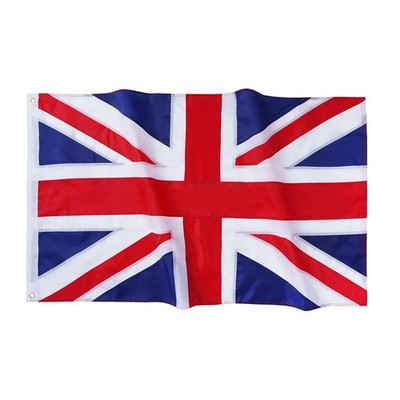 British Flag 2x3FT Union Jack UK United Kingdom Flag Embroidered Sewn Stripes...