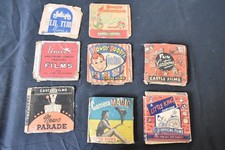 Lot 8 Vintage Antique 8mm Projector Film Reels Boxes Castle Films Magic Cartoons