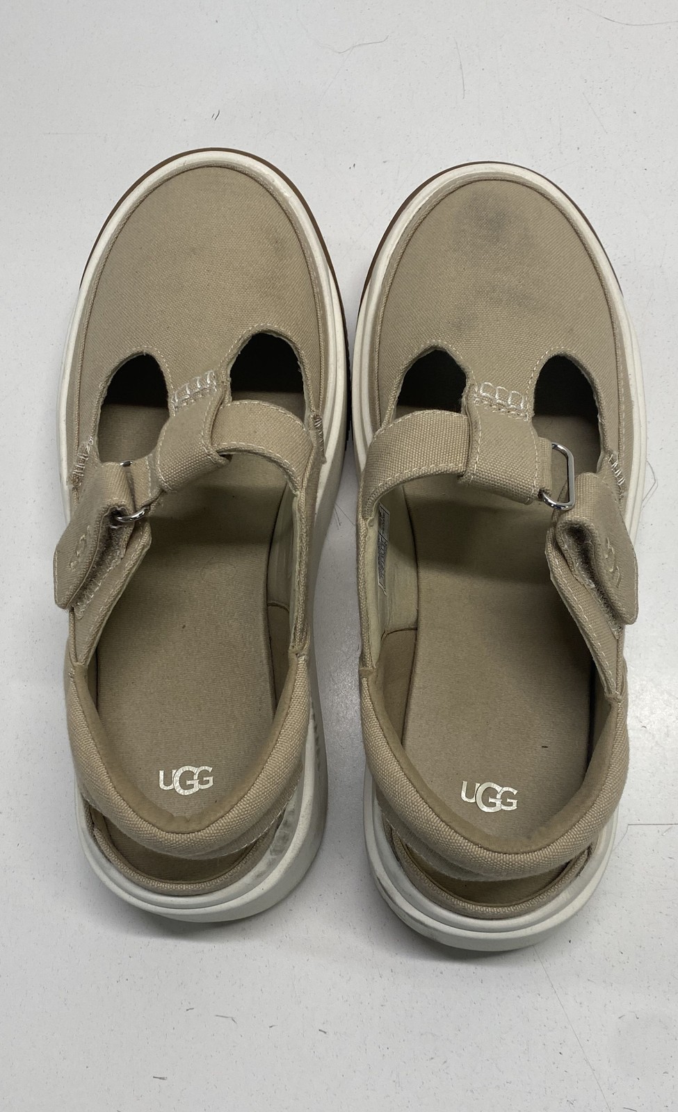 UGG Beige Solid Platform Sandal Sandal Women 10 - image 5