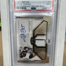 Topps 2024 Tier One Frank Thomas Auto Relic T1AR-FT /149 PSA 9 White Sox
