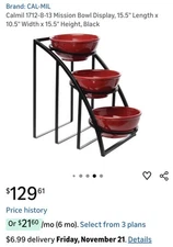 Cal-Mil 1712-10-13 Mission Style 3-Tier Bowl Display Stand Buffet Restaurant