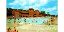 1967 Montreal Expo St Helens Island Pool Photo Postcard Souvenir Quebec City