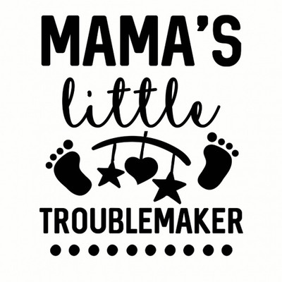Bügelbild - Plott - Troublemaker - 9,5cm x 11,1cm - DTF Transfer - DIY - Hoodie 