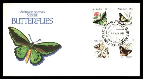 Mayfairstamps Australia FDC 1983 butterflies series III First Day Cover aax_1721