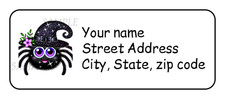 30 Halloween personalized return address labels stickers tags Spider
