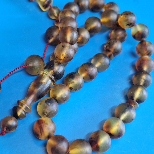 📿Amber Beads Rosary AMBER ROSARY Misbah Tasbih 33 round amber beads 33g11.2mm📿 - Picture 13 of 24