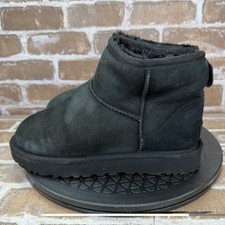 UGG Classic Mini II Sheepskin Winter Comfort Boots SN1016222 Black Womens Size 6