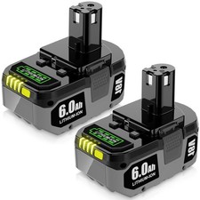 1 2X 6.0Ah for RYOBI P108 18V 18 Volt One Plus High Capacity Lithium-ion Battery