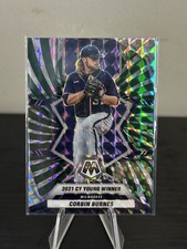 2022 Panini Mosaic #283 Corbin Burnes Green Swirl Mosaic #/12