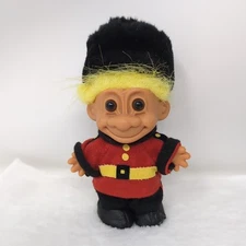 Troll Doll Russ 5" Vintage England Palace Guard British Soldier Yellow Hair