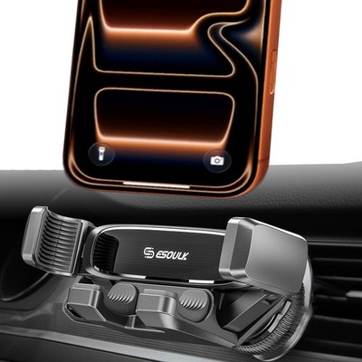 Esoulk NEW Universal Car Mount Phone Holder Gravity Auto Lock Air Vent - Black