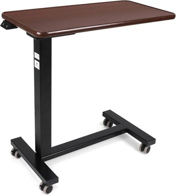 Vaunn Medical Electric Overbed Table Height Adjustable Wheels