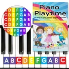 Rainbow Color Piano and Keyboard Sticker and Kids Piano Learning Book