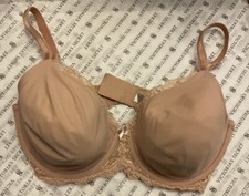VICTORIA  S SECRET DREAM ANGELS UNLINED FULL COVERAGE NUDE BRA 34DD VINTAGE 