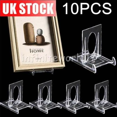 ABLE_HUNTER 10pcs/set Card Display Stands Pokemon TCG PSA CGC ACE Beckett Transparent NEW UK