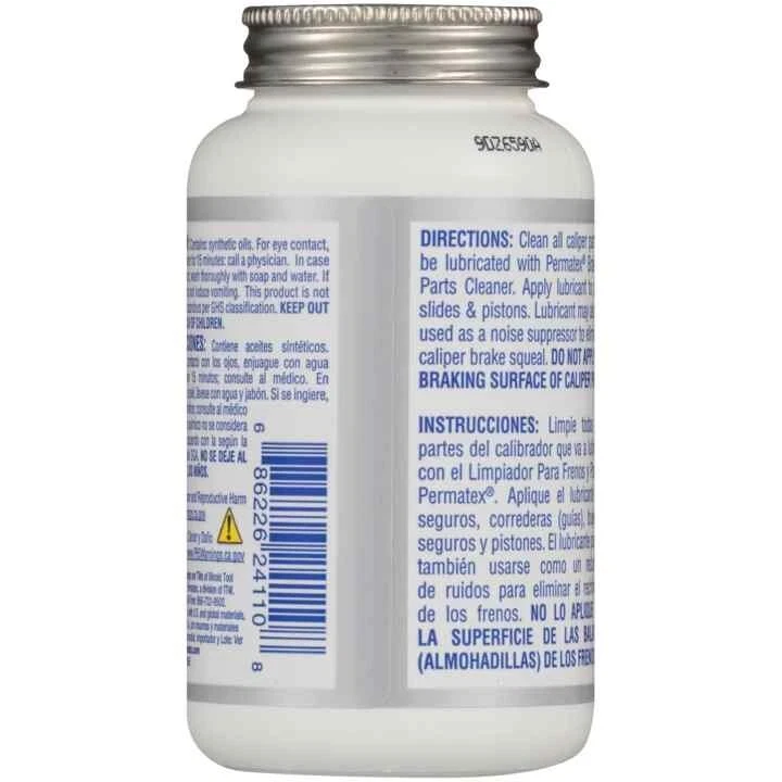 Lubricante sintético para pinza de freno de disco Permatex 24110 Ultra, 8 oz. Foto 2 de 2