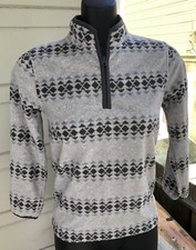 EUC Kid  s OSHKOSH B  Gosh 1/4 Zip Geometric Pattern, Lightweight Fleece, Size 10