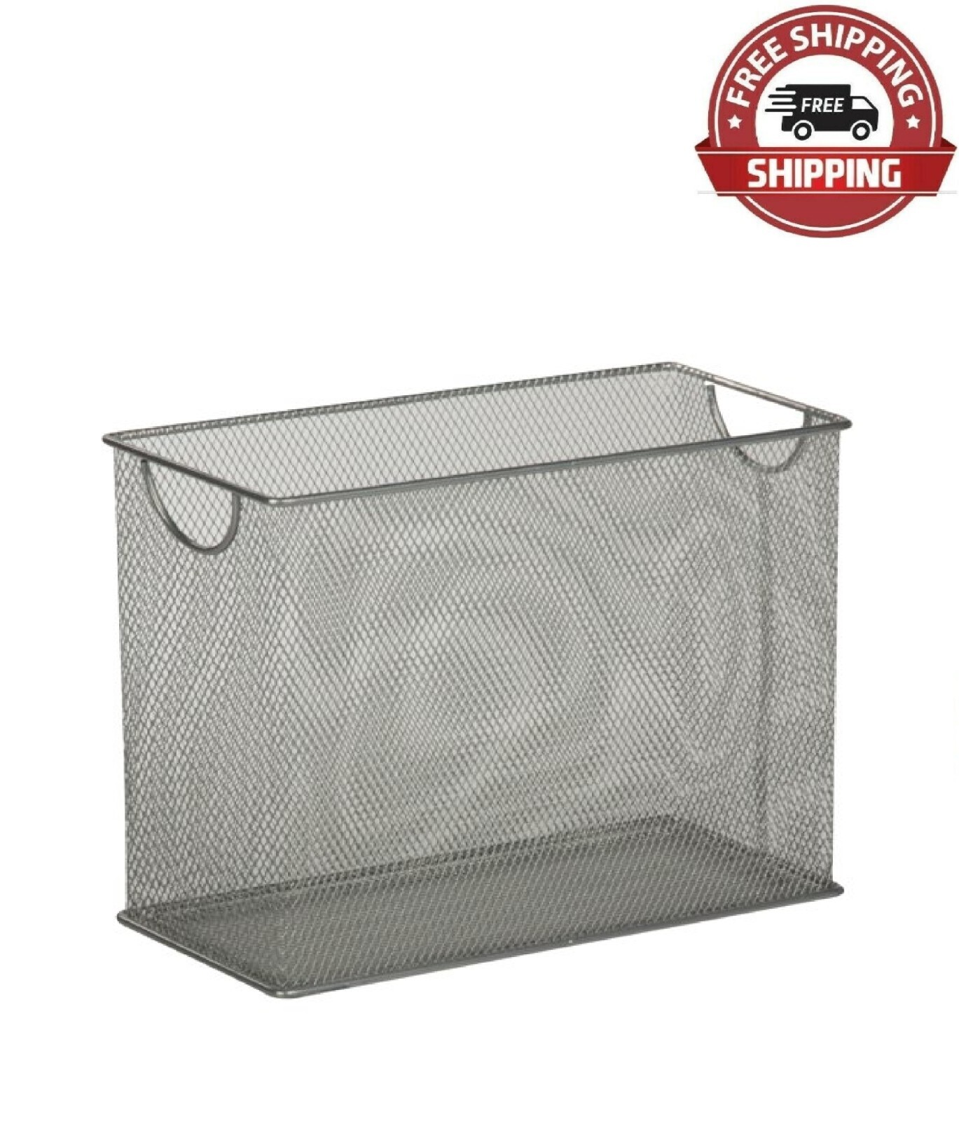 Honey Can Do Silver Mesh Desktop File Organizer with Fast Free Shipping  -image