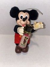 Vintage 1987 Walt Disney Mickey Mouse Figurine w/ Minnie Mouse Perfume Bottle  