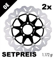 Bremsscheibe Set Galfer 2X DF178CW Wave® Schwimmend Vorne 296X5Mm FüR Kawasaki
